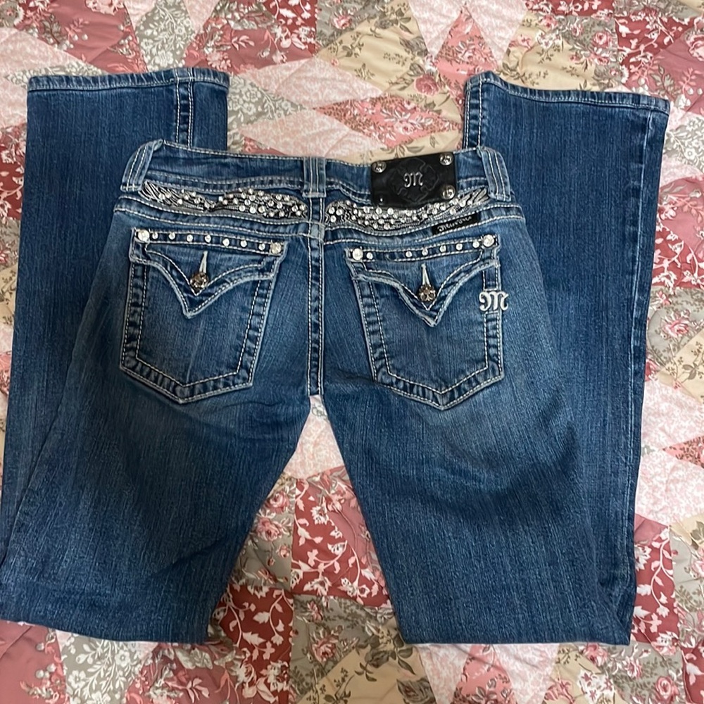 MISS ME JP5011-3 Womens Embellished Bootcut Jeans